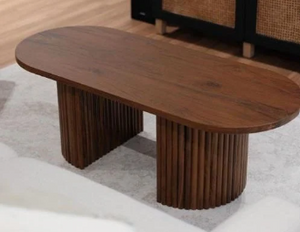 Oval Fluted Coffee Table