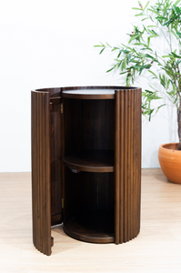 Avara Fluted Side Table with Storage