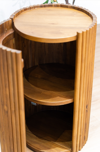 Avara Fluted Side Table with Storage
