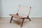 Load image into Gallery viewer, Kara Leather Lounge with Rattan Backrest
