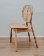 Load image into Gallery viewer, Dining Chair With Oval Rattan Backrest
