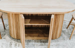 Load image into Gallery viewer, Fluted Dining Table with Storage - PREORDER
