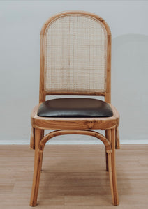 Dining Chair With Leather Seat