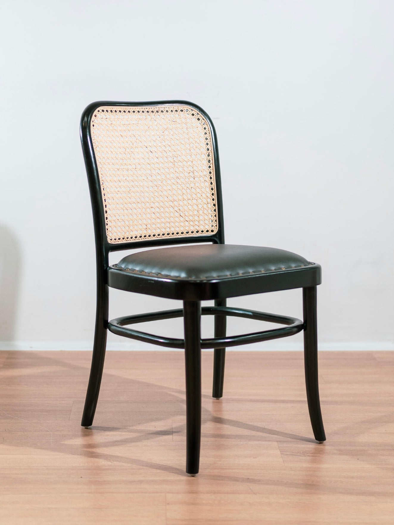 Prescott Black Dining Chair With Leather Seat